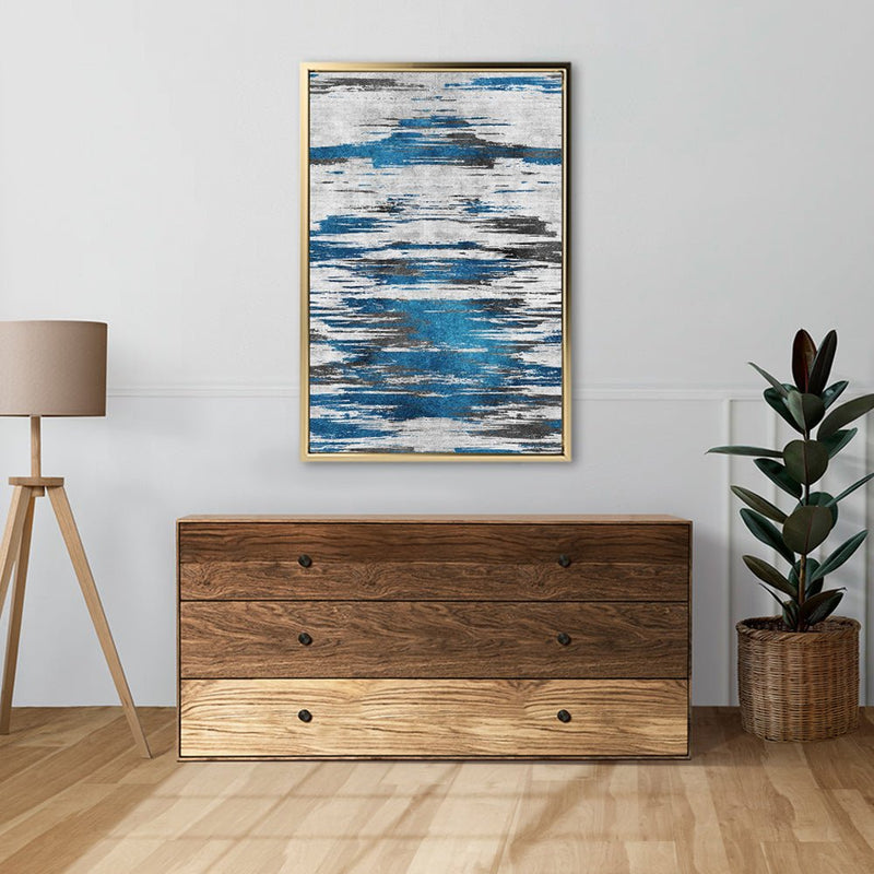 Canvas Wall Art Stretched Over Wooden Frame with Floating Frame and Shattered Abstract Painting CV4238 - Al Rugaib Furniture