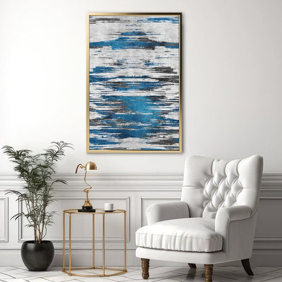 Canvas Wall Art Stretched Over Wooden Frame with Floating Frame and Shattered Abstract Painting CV4238 - Al Rugaib Furniture