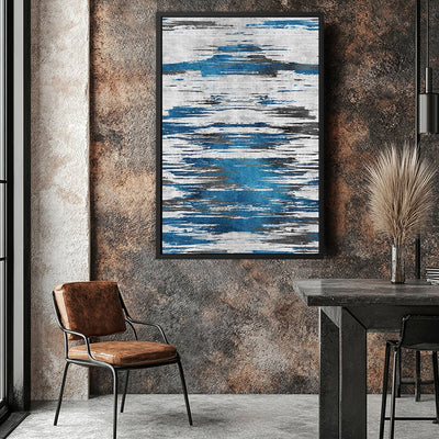 Canvas Wall Art Stretched Over Wooden Frame with Floating Frame and Shattered Abstract Painting CV4238 - Al Rugaib Furniture
