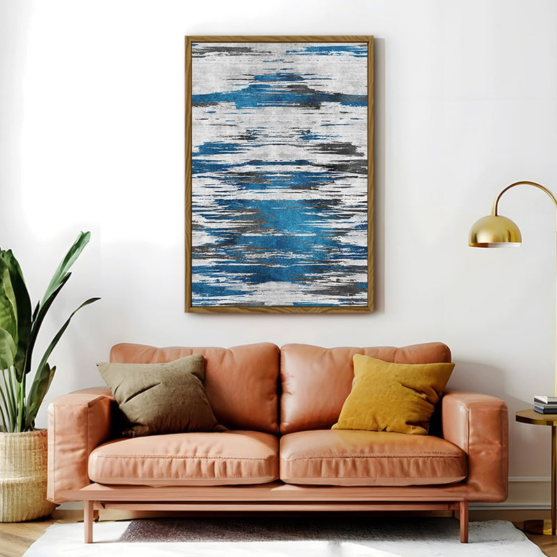 Canvas Wall Art Stretched Over Wooden Frame with Floating Frame and Shattered Abstract Painting CV4238 - Al Rugaib Furniture