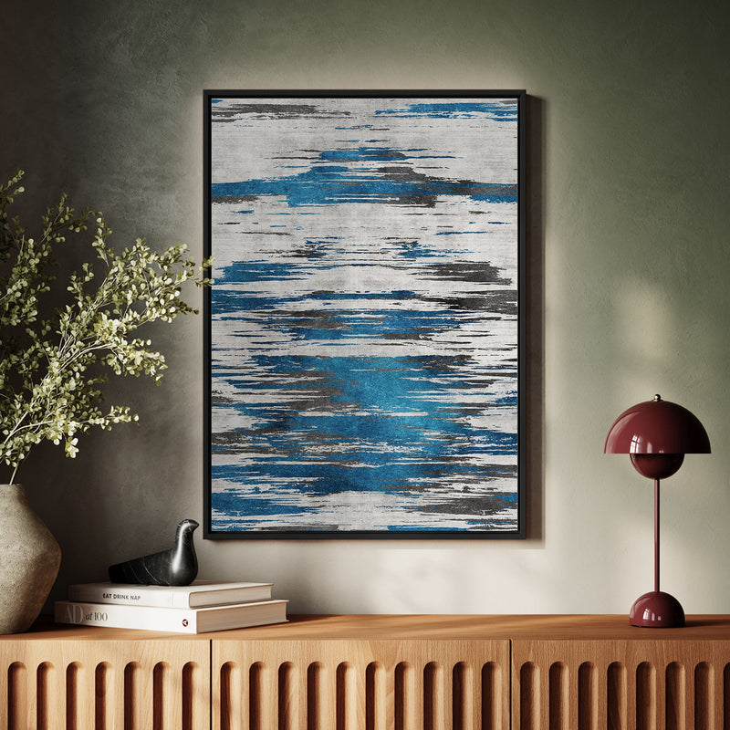 Canvas Wall Art Stretched Over Wooden Frame with Floating Frame and Shattered Abstract Painting CV4238 - Al Rugaib Furniture