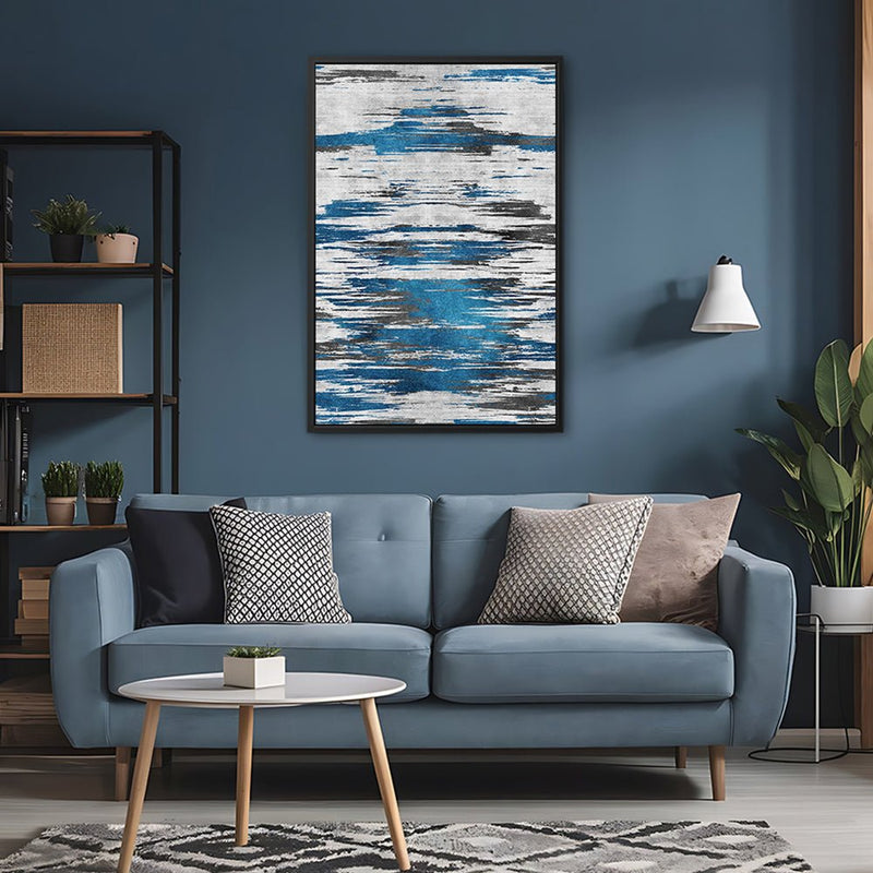 Canvas Wall Art Stretched Over Wooden Frame with Floating Frame and Shattered Abstract Painting CV4238 - Al Rugaib Furniture