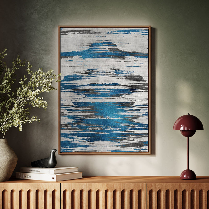 Canvas Wall Art Stretched Over Wooden Frame with Floating Frame and Shattered Abstract Painting CV4238 - Al Rugaib Furniture