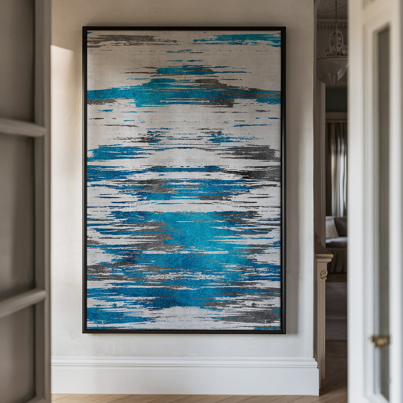 Canvas Wall Art Stretched Over Wooden Frame with Floating Frame and Shattered Abstract Painting CV4238 - Al Rugaib Furniture