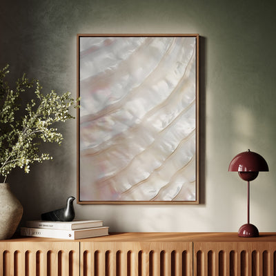 Canvas Wall Art Stretched Over Wooden Frame with Floating Frame and Shell Painting CV4239 - Al Rugaib Furniture