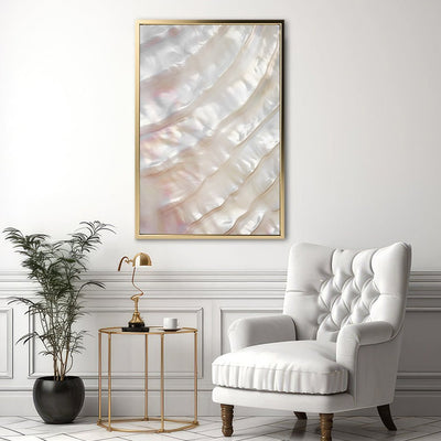 Canvas Wall Art Stretched Over Wooden Frame with Floating Frame and Shell Painting CV4239 - Al Rugaib Furniture