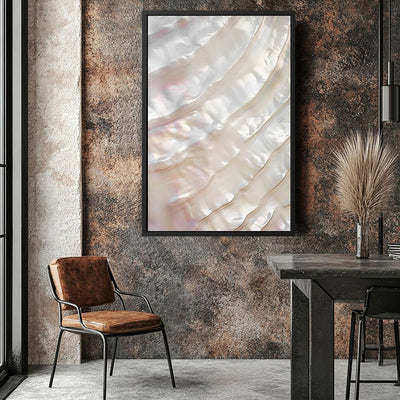 Canvas Wall Art Stretched Over Wooden Frame with Floating Frame and Shell Painting CV4239 - Al Rugaib Furniture