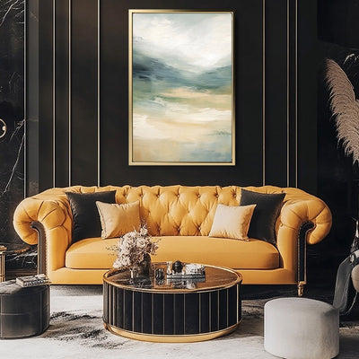 Canvas Wall Art Stretched Over Wooden Frame with Floating Frame and Sky Abstract Painting CV4240 - Al Rugaib Furniture