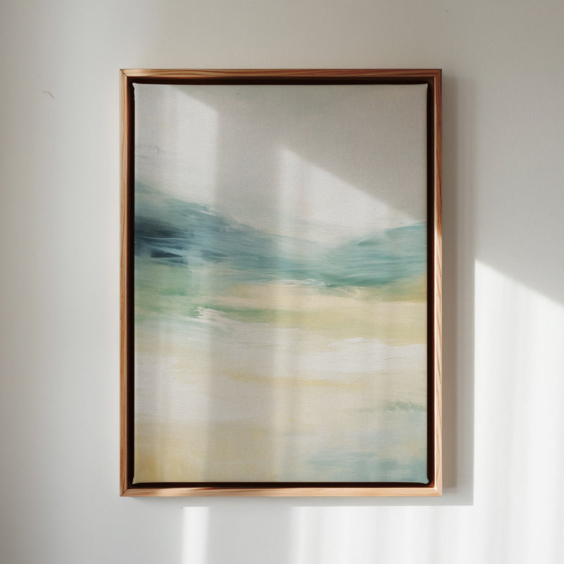 Canvas Wall Art Stretched Over Wooden Frame with Floating Frame and Sky Abstract Painting CV4240 - Al Rugaib Furniture