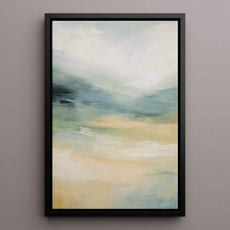 Canvas Wall Art Stretched Over Wooden Frame with Floating Frame and Sky Abstract Painting CV4240 - Al Rugaib Furniture