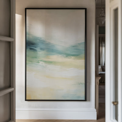 Canvas Wall Art Stretched Over Wooden Frame with Floating Frame and Sky Abstract Painting CV4240 - Al Rugaib Furniture