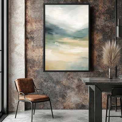 Canvas Wall Art Stretched Over Wooden Frame with Floating Frame and Sky Abstract Painting CV4240 - Al Rugaib Furniture