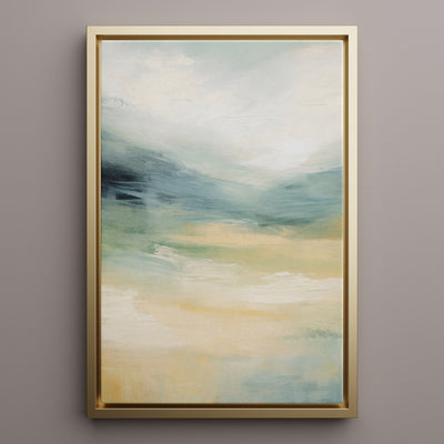Canvas Wall Art Stretched Over Wooden Frame with Floating Frame and Sky Abstract Painting CV4240 - Al Rugaib Furniture