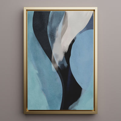 Canvas Wall Art Stretched Over Wooden Frame with Floating Frame and Smoke Abstract Painting CV4241 - Al Rugaib Furniture