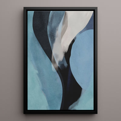 Canvas Wall Art Stretched Over Wooden Frame with Floating Frame and Smoke Abstract Painting CV4241 - Al Rugaib Furniture