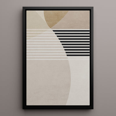 Canvas Wall Art Stretched Over Wooden Frame with Floating Frame and Stripes Painting CV4245 - Al Rugaib Furniture