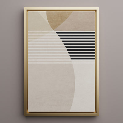 Canvas Wall Art Stretched Over Wooden Frame with Floating Frame and Stripes Painting CV4245 - Al Rugaib Furniture