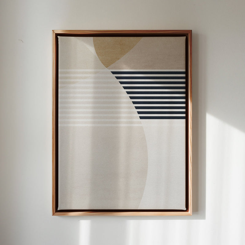 Canvas Wall Art Stretched Over Wooden Frame with Floating Frame and Stripes Painting CV4245 - Al Rugaib Furniture