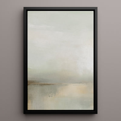 Canvas Wall Art Stretched Over Wooden Frame with Floating Frame and Sunrise On The Lake Painting CV4248 - Al Rugaib Furniture