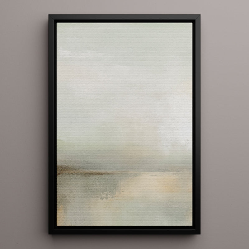 Canvas Wall Art Stretched Over Wooden Frame with Floating Frame and Sunrise On The Lake Painting CV4248 - Al Rugaib Furniture