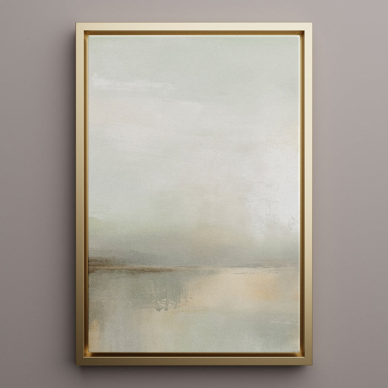 Canvas Wall Art Stretched Over Wooden Frame with Floating Frame and Sunrise On The Lake Painting CV4248 - Al Rugaib Furniture