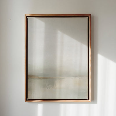 Canvas Wall Art Stretched Over Wooden Frame with Floating Frame and Sunrise On The Lake Painting CV4248 - Al Rugaib Furniture