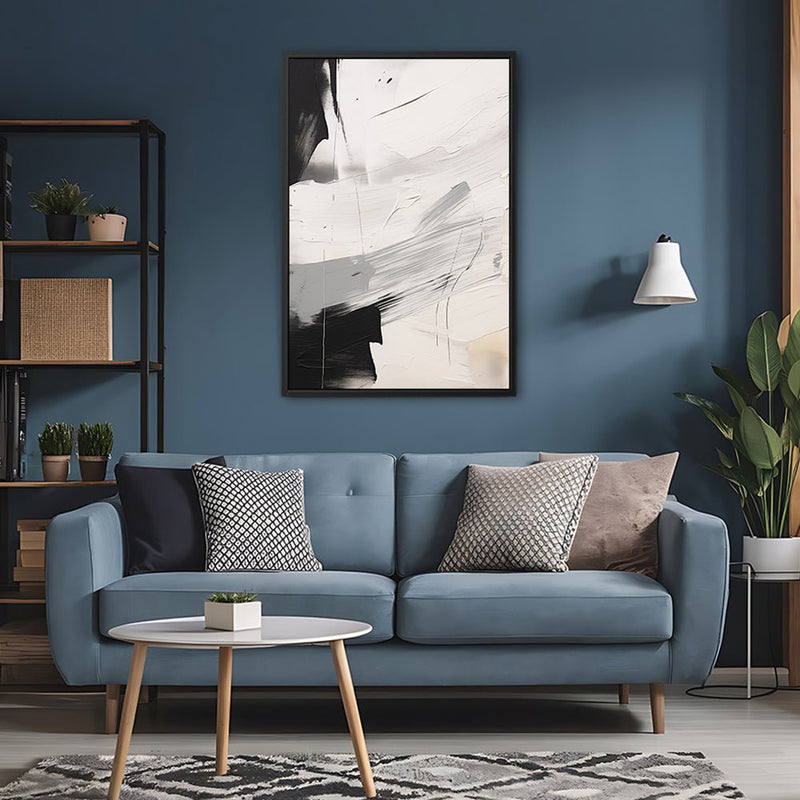 Canvas Wall Art Stretched Over Wooden Frame with Floating Frame and Touch Of Black Painting CV4251 - Al Rugaib Furniture