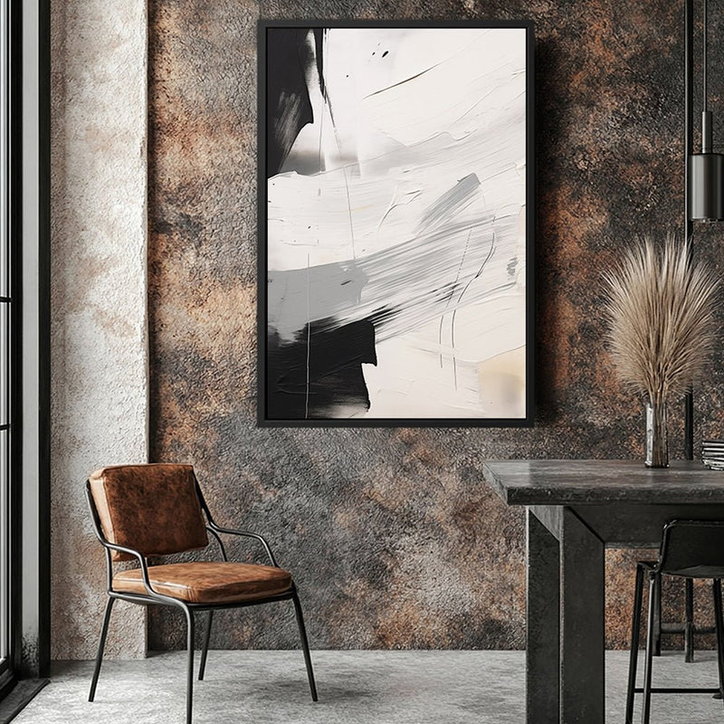 Canvas Wall Art Stretched Over Wooden Frame with Floating Frame and Touch Of Black Painting CV4251 - Al Rugaib Furniture