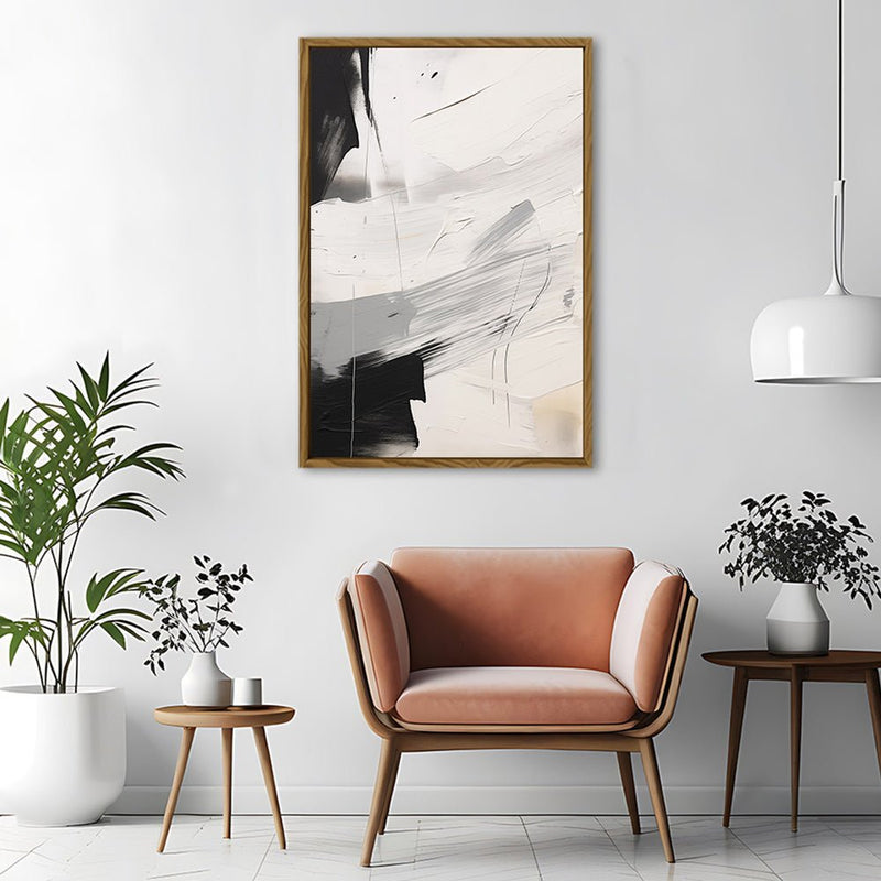 Canvas Wall Art Stretched Over Wooden Frame with Floating Frame and Touch Of Black Painting CV4251 - Al Rugaib Furniture