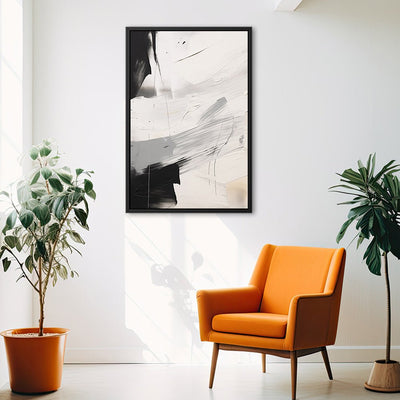 Canvas Wall Art Stretched Over Wooden Frame with Floating Frame and Touch Of Black Painting CV4251 - Al Rugaib Furniture