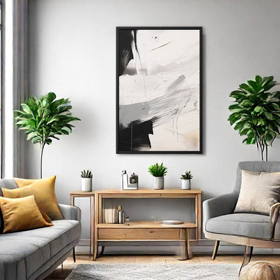 Canvas Wall Art Stretched Over Wooden Frame with Floating Frame and Touch Of Black Painting CV4251 - Al Rugaib Furniture