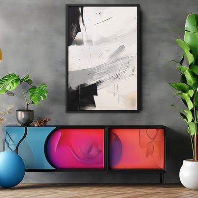 Canvas Wall Art Stretched Over Wooden Frame with Floating Frame and Touch Of Black Painting CV4251 - Al Rugaib Furniture