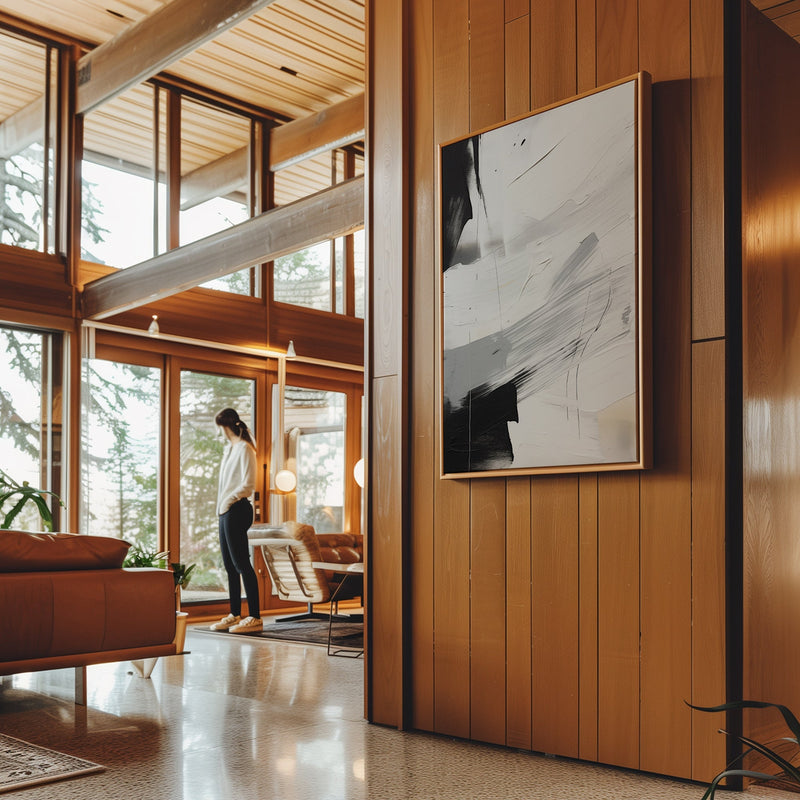 Canvas Wall Art Stretched Over Wooden Frame with Floating Frame and Touch Of Black Painting CV4251 - Al Rugaib Furniture