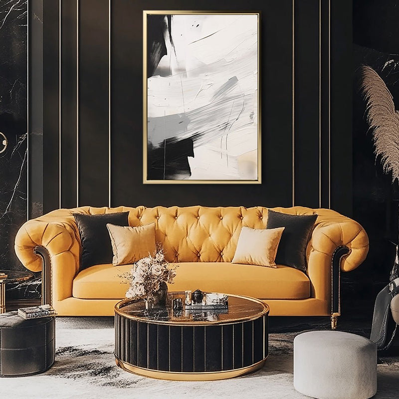 Canvas Wall Art Stretched Over Wooden Frame with Floating Frame and Touch Of Black Painting CV4251 - Al Rugaib Furniture