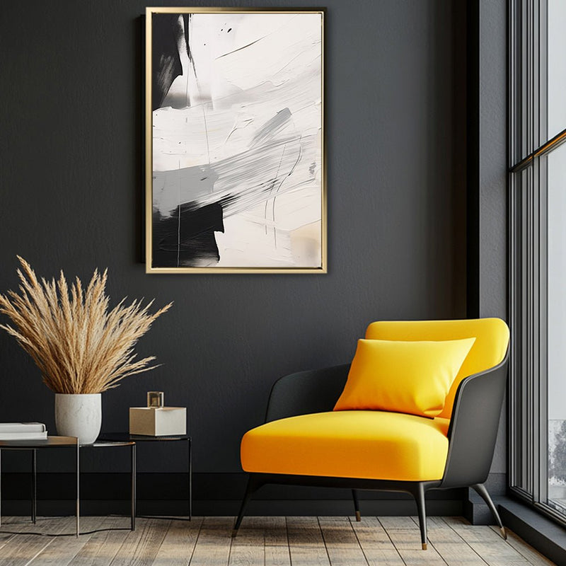 Canvas Wall Art Stretched Over Wooden Frame with Floating Frame and Touch Of Black Painting CV4251 - Al Rugaib Furniture