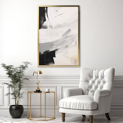 Canvas Wall Art Stretched Over Wooden Frame with Floating Frame and Touch Of Black Painting CV4251 - Al Rugaib Furniture