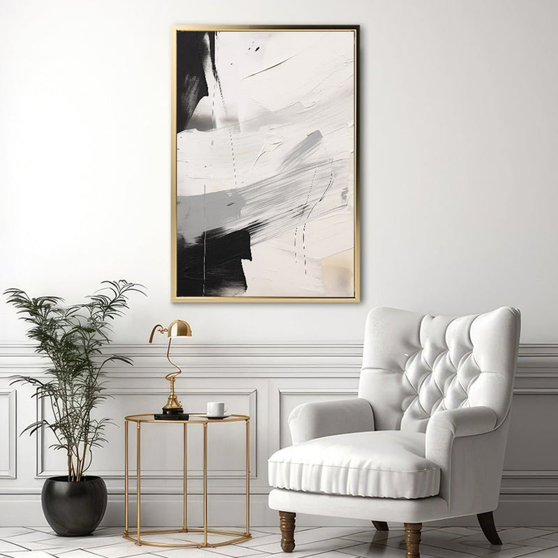 Canvas Wall Art Stretched Over Wooden Frame with Floating Frame and Touch Of Black Painting CV4251 - Al Rugaib Furniture