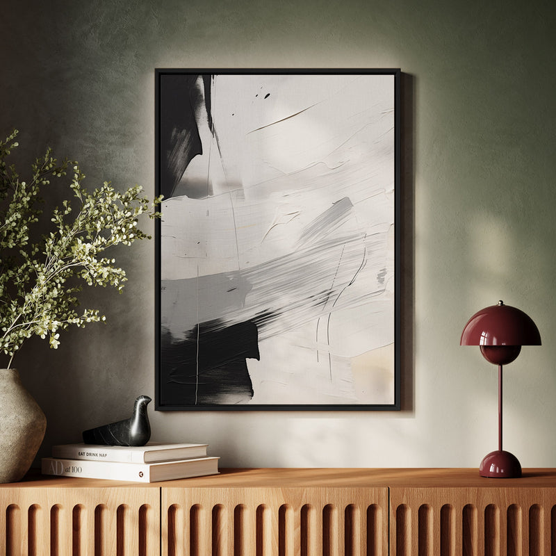 Canvas Wall Art Stretched Over Wooden Frame with Floating Frame and Touch Of Black Painting CV4251 - Al Rugaib Furniture