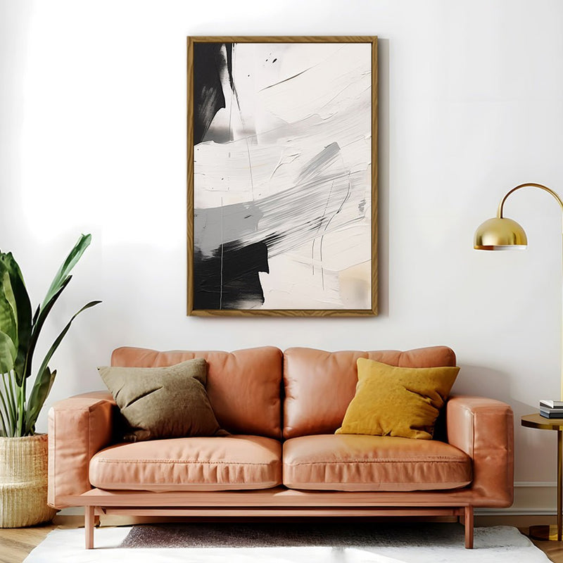 Canvas Wall Art Stretched Over Wooden Frame with Floating Frame and Touch Of Black Painting CV4251 - Al Rugaib Furniture