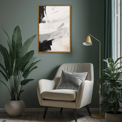 Canvas Wall Art Stretched Over Wooden Frame with Floating Frame and Touch Of Black Painting CV4251 - Al Rugaib Furniture