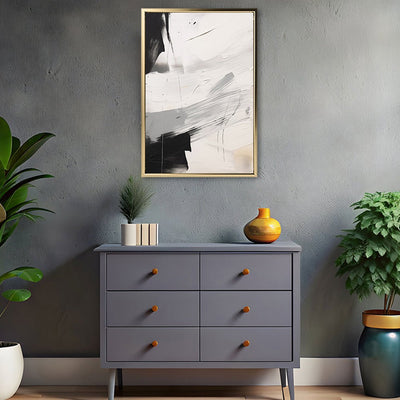 Canvas Wall Art Stretched Over Wooden Frame with Floating Frame and Touch Of Black Painting CV4251 - Al Rugaib Furniture