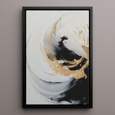 Canvas Wall Art Stretched Over Wooden Frame with Floating Frame and Touch Of Gold Painting CV4252 - Al Rugaib Furniture