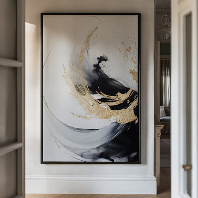 Canvas Wall Art Stretched Over Wooden Frame with Floating Frame and Touch Of Gold Painting CV4252 - Al Rugaib Furniture