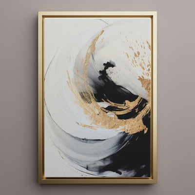 Canvas Wall Art Stretched Over Wooden Frame with Floating Frame and Touch Of Gold Painting CV4252 - Al Rugaib Furniture
