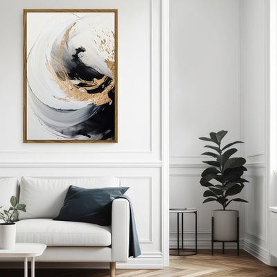 Canvas Wall Art Stretched Over Wooden Frame with Floating Frame and Touch Of Gold Painting CV4252 - Al Rugaib Furniture