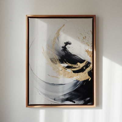 Canvas Wall Art Stretched Over Wooden Frame with Floating Frame and Touch Of Gold Painting CV4252 - Al Rugaib Furniture