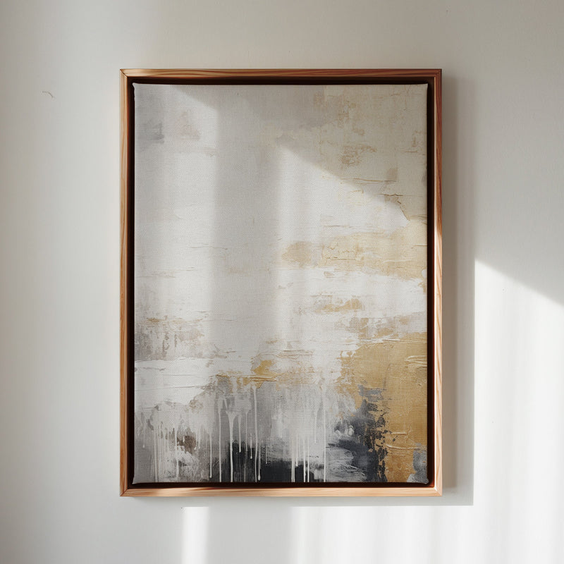 Canvas Wall Art Stretched Over Wooden Frame with Floating Frame and Touch Of Gold Painting CV4253 - Al Rugaib Furniture