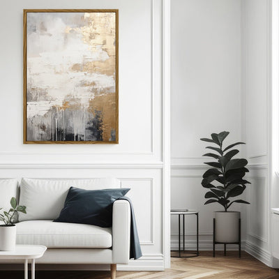 Canvas Wall Art Stretched Over Wooden Frame with Floating Frame and Touch Of Gold Painting CV4253 - Al Rugaib Furniture