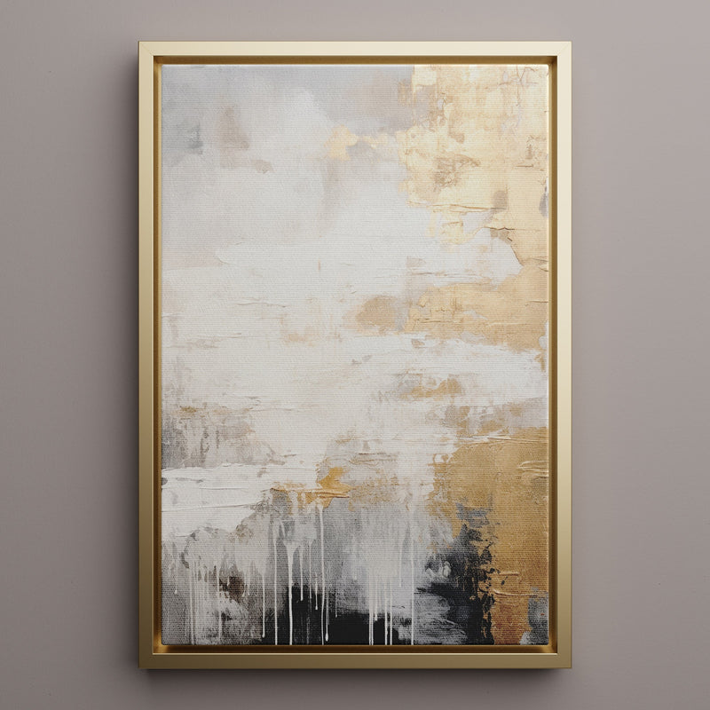 Canvas Wall Art Stretched Over Wooden Frame with Floating Frame and Touch Of Gold Painting CV4253 - Al Rugaib Furniture