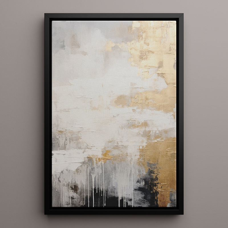 Canvas Wall Art Stretched Over Wooden Frame with Floating Frame and Touch Of Gold Painting CV4253 - Al Rugaib Furniture